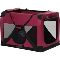 Nylon Hondenbench Zwart/rood 81 X 58 X 58 Cm