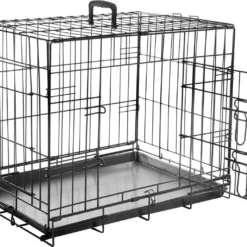 Flamingo Karlie Draadkooi Zwart 2 Deurs 63x43x49 Cm