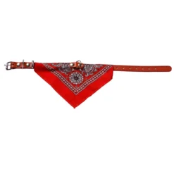 Adori Hondenhalsband Met Zakdoek Leer Rood 50 Cm