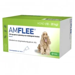 Amflee Spot-on Hond - 134 Mg - 6 Pipetten