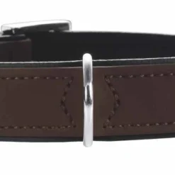 Hunter Halsband Voor Hond Softie Kunstleder Nubuck Look Bruin / Zwart 46-53 Cmx35 Mm
