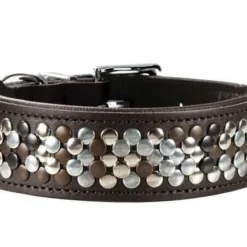 Hunter Halsband Voor Hond Arizona Bruin Nappaleer Bruin Onderlegd 35-43x50x3,9 Cm -Knuffel Paws Verkoop file 335