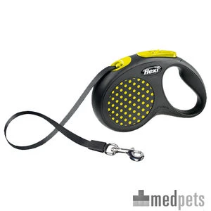 Flamingo Flexi Rollijn Design - Tape Leash - L - Geel 3 Flamingo Flexi Rollijn Design - Tape Leash - L - Geel