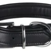 Trixie Halsband Voor Hond Active Comfort Leer Zwart 27-32x2,5 Cm