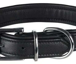 Trixie Halsband Voor Hond Active Comfort Leer Zwart 27-32x2,5 Cm