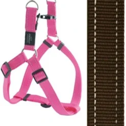 Rogz For Dogs Fanbelt Step-in Hondentuig Verstelbaar Bruin 76 X 2 Cm