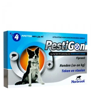 Pestigon Spot-on! Hond (10-20kg) 4 X 1,34 Ml